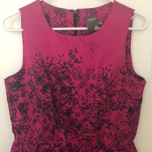 Pink and black floral print dress from Taylor! - Picture 4 of 4